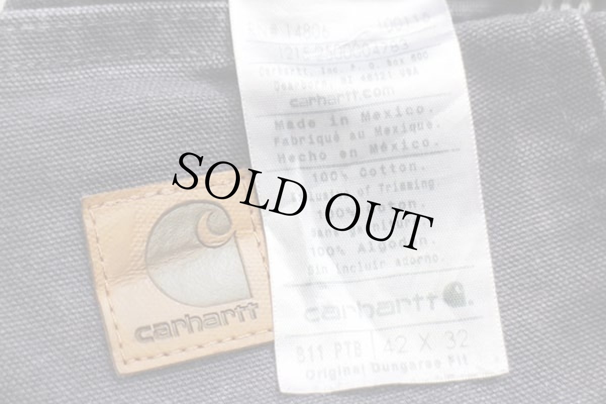 画像6: メキシコ製 carharttカーハート ダック地 ペインターパンツ ペトロールブルー w42 L32 (6)