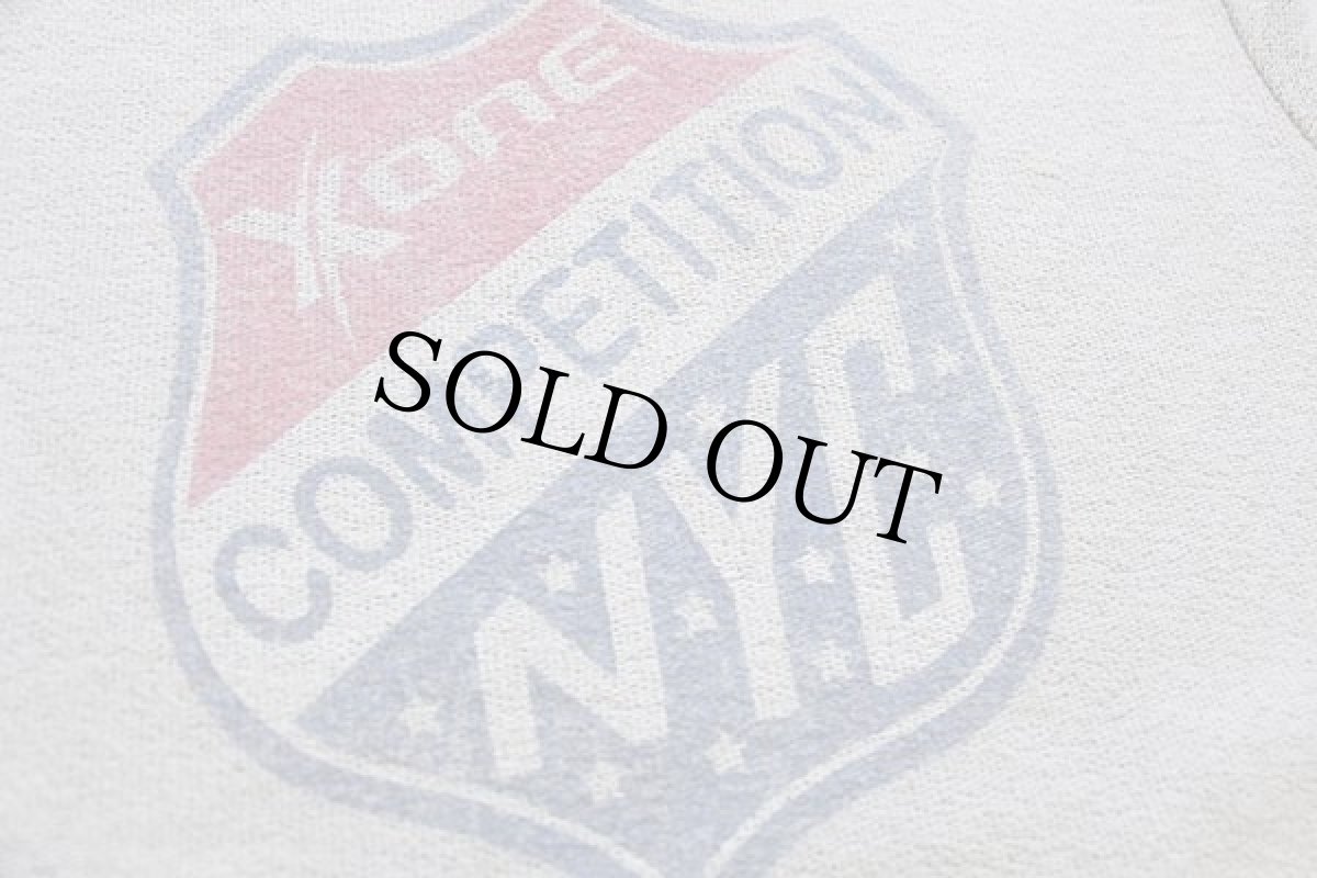 画像5: イタリア製 X one ツートン 切り替え コットン 裏生地 半袖スウェットパーカー 生成り×杢グレー L (5)