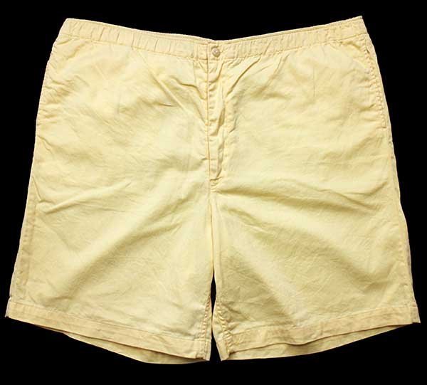 80s USA製 ポロ ラルフローレン コットン ショートパンツ 黄 XL 80s USA製 ポロ ラルフローレン コットン ショートパンツ 黄 XL