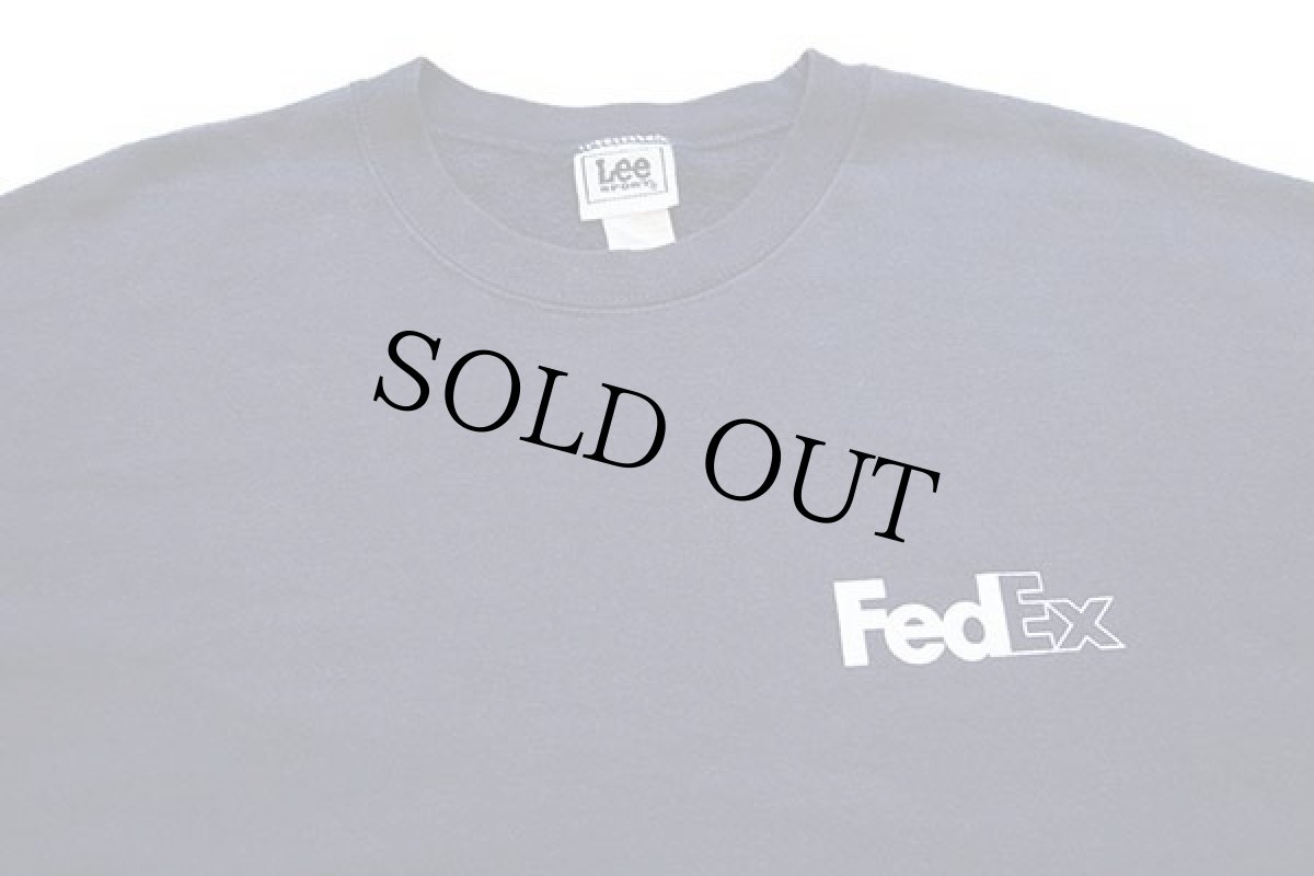 画像3: 00s Leeリー FedExフェデックス ロゴ 両面プリント スウェット 紺 XL (3)