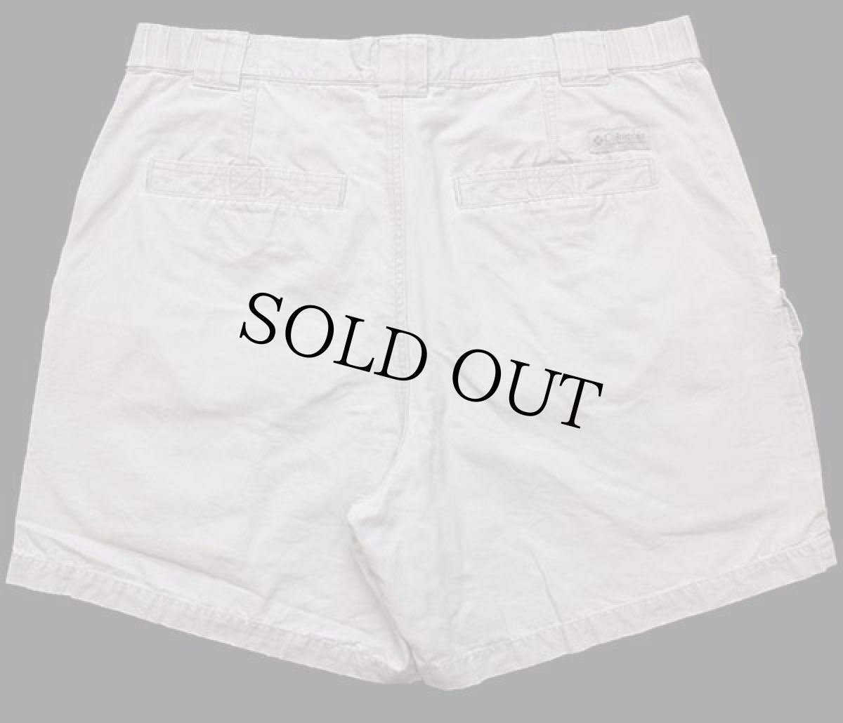 画像2: 00s Columbiaコロンビア コットン キャンバス ブッシュ ショートパンツ ライトベージュ w36★ショーツ (2)