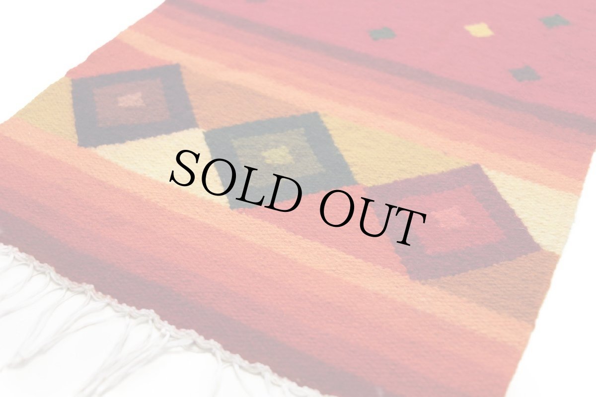 画像4: フォークロア柄 ラグ マット★B (4)