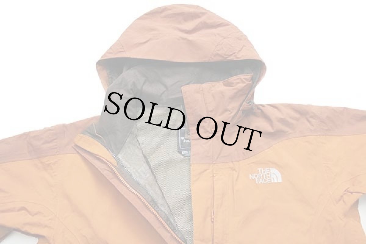 画像3: 00s THE NORTH FACEノースフェイス HYVENT ツートン 切り替え ナイロンパーカー オレンジ×レンガ M (3)