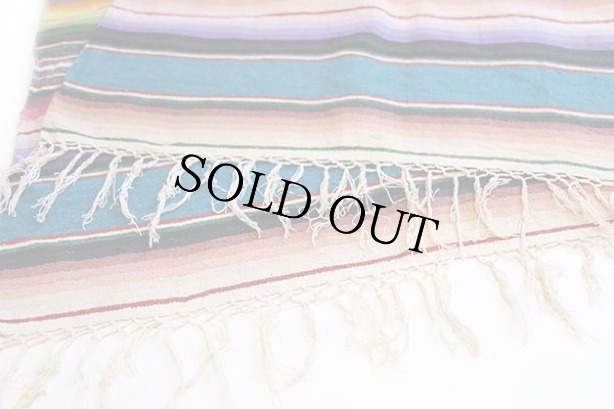 画像5: ビンテージ メキシカン ラグ サラペ (5)