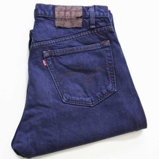 画像1: 80s USA製 Levi'sリーバイス 505 カラーデニムパンツ 後染め ナス紺 w34 (1)