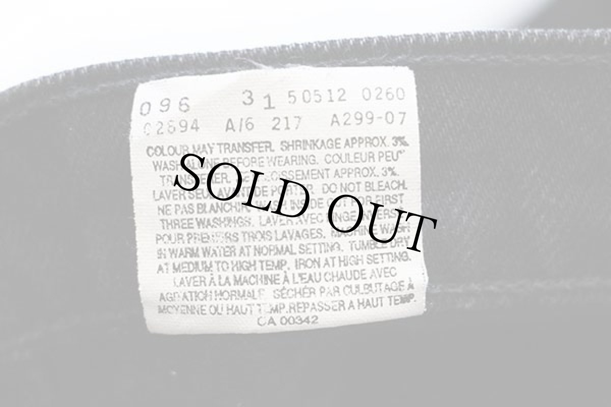 画像7: 90s カナダ製 Levi'sリーバイス 512 ブラック デニムパンツ ペンキ飛び w34 (7)