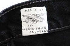 画像7: 00s USA製 Levi'sリーバイス 550 ブラック デニムパンツ w42 L32★161 (7)