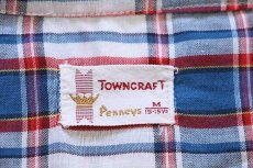 画像4: 60s Penneys TOWNCRAFT チェック コットン オープンカラーシャツ カスタム M (4)