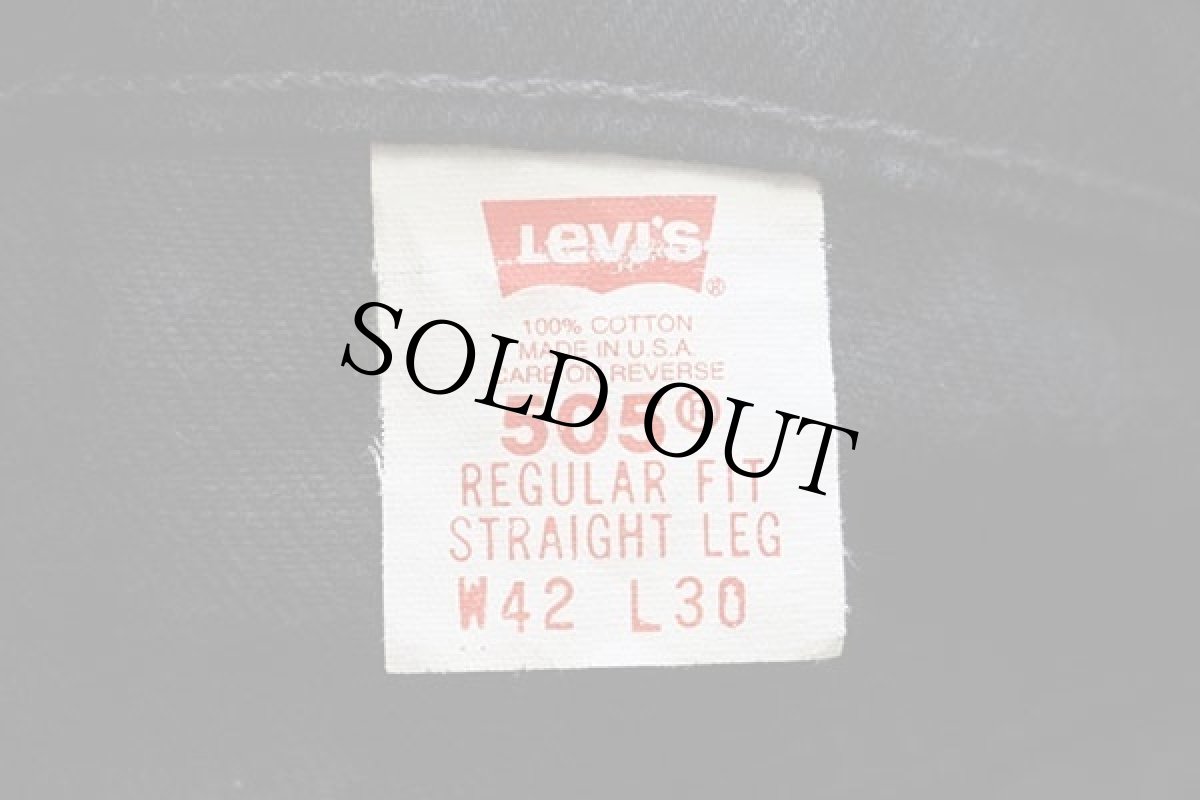 画像6: 90s USA製 Levi'sリーバイス 505 ブラック デニムパンツ w42 L30★60 (6)