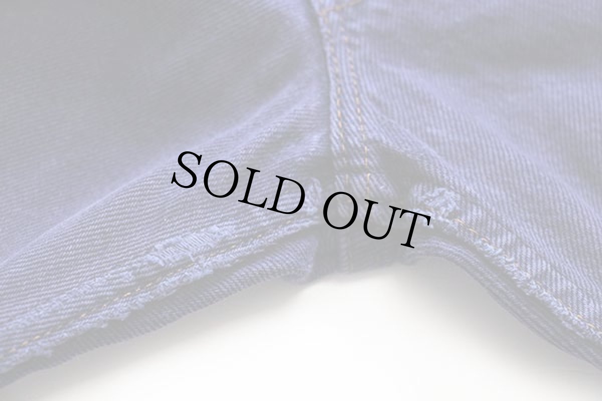 画像8: 80s USA製 Levi'sリーバイス 505 カラーデニムパンツ 後染め ナス紺 w34 (8)