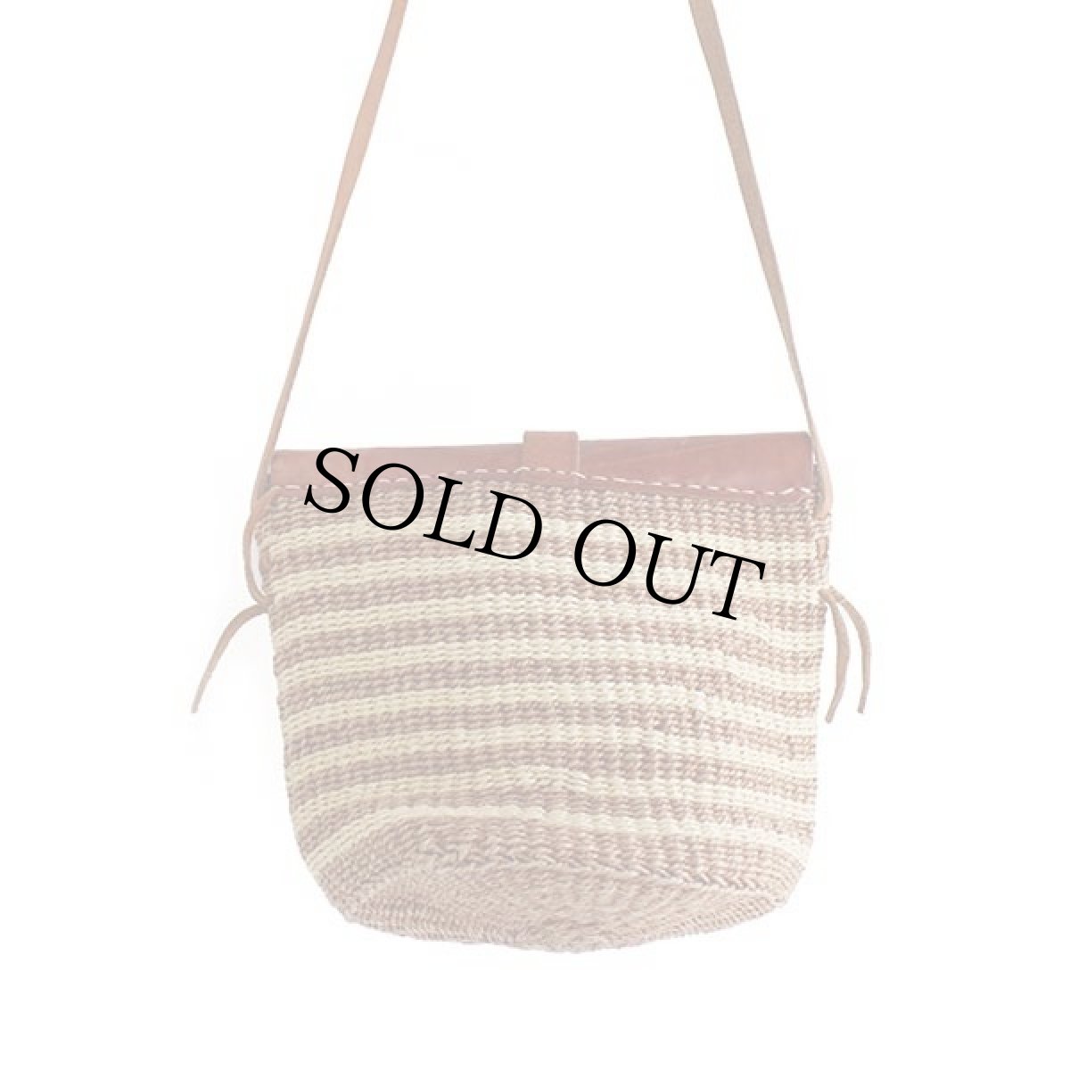 画像3: カービング レザー×編み込み かご ショルダーバッグ (3)