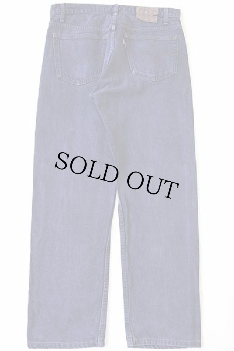 画像3: 80s USA製 Levi'sリーバイス 505 カラーデニムパンツ 後染め ナス紺 w34 (3)
