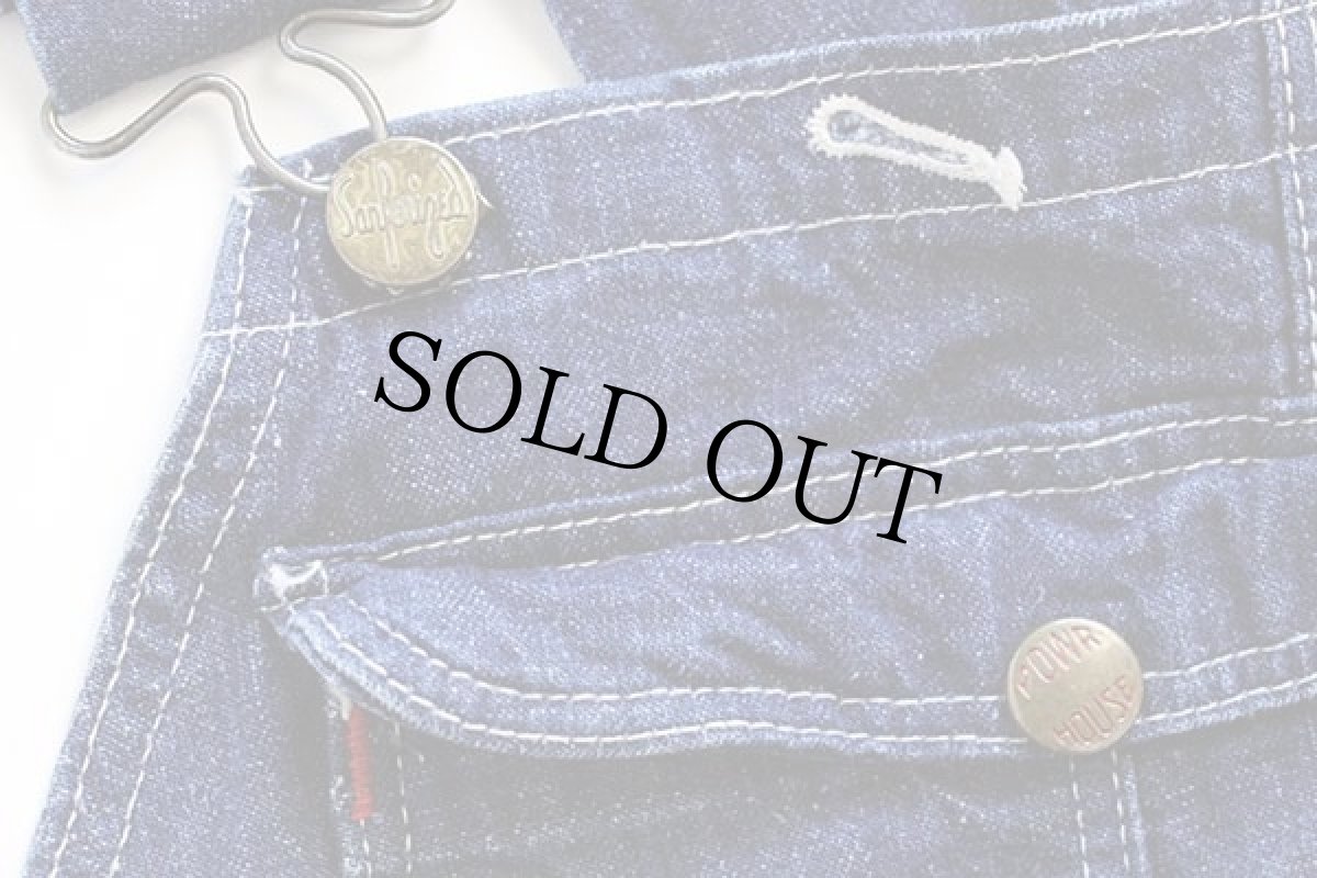 画像5: 50s MONTGOMERY WARD Powr Houseパワーハウス インディゴ デニム オーバーオール w40 (5)