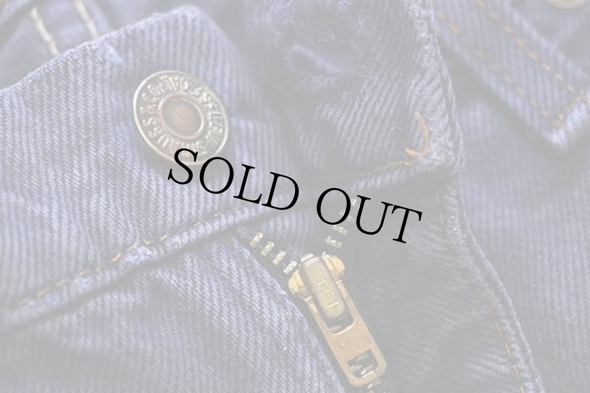 画像7: 80s USA製 Levi'sリーバイス 505 カラーデニムパンツ 後染め ナス紺 w34 (7)