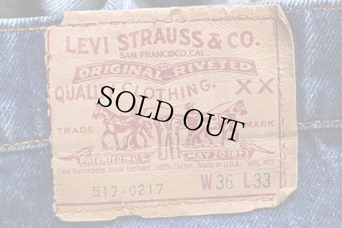 画像6: 80s USA製 Levi'sリーバイス 517 デニムパンツ w36 L33★58 ブーツカット (6)