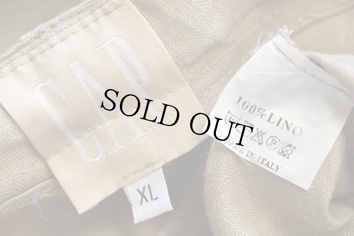 画像6: 90s イタリア製 GAPギャップ ベイカータイプ リネン イージーパンツ ブラウンベージュ XL (6)