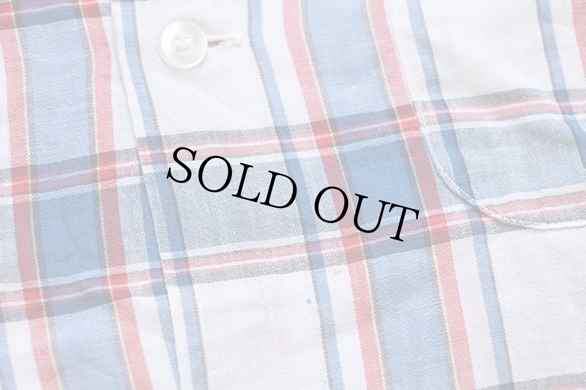 画像6: 60s Penneys TOWNCRAFT チェック コットン オープンカラーシャツ カスタム M (6)