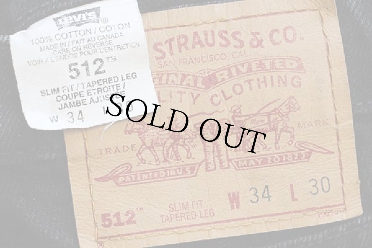 画像6: 90s カナダ製 Levi'sリーバイス 512 ブラック デニムパンツ ペンキ飛び w34 (6)