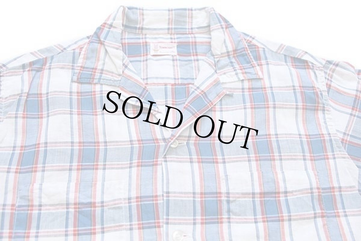 画像3: 60s Penneys TOWNCRAFT チェック コットン オープンカラーシャツ カスタム M (3)