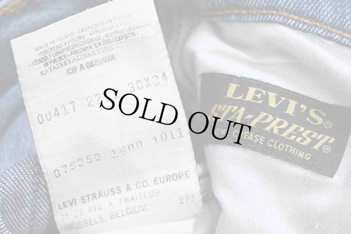 画像7: 00s ポーランド製 Levi'sリーバイス 417 STA-PRESTスタプレ ストレッチ デニムパンツ w30★ユーロ ブーツカット (7)