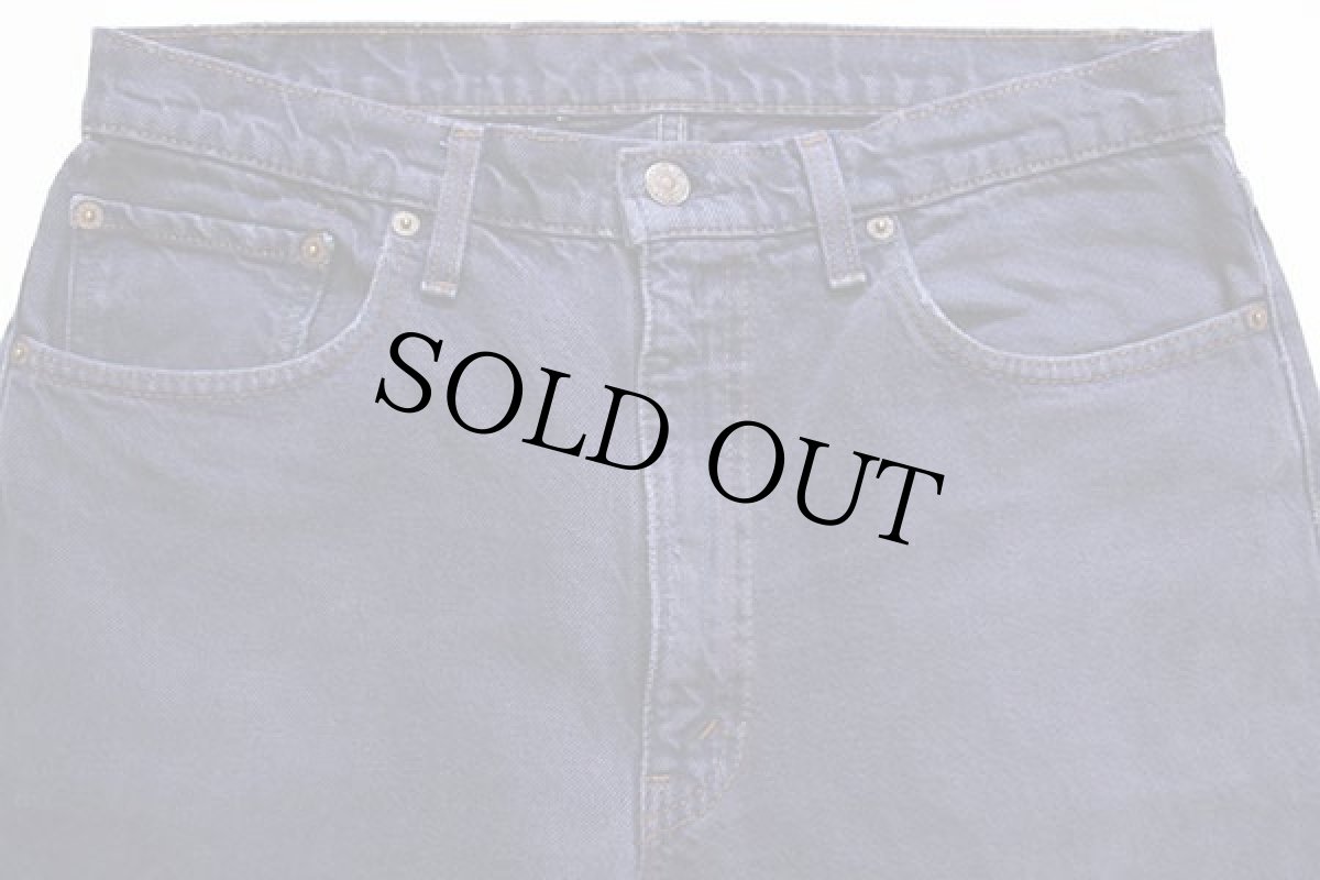 画像4: 80s USA製 Levi'sリーバイス 505 カラーデニムパンツ 後染め ナス紺 w34 (4)