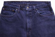 画像4: 80s USA製 Levi'sリーバイス 505 カラーデニムパンツ 後染め ナス紺 w34 (4)