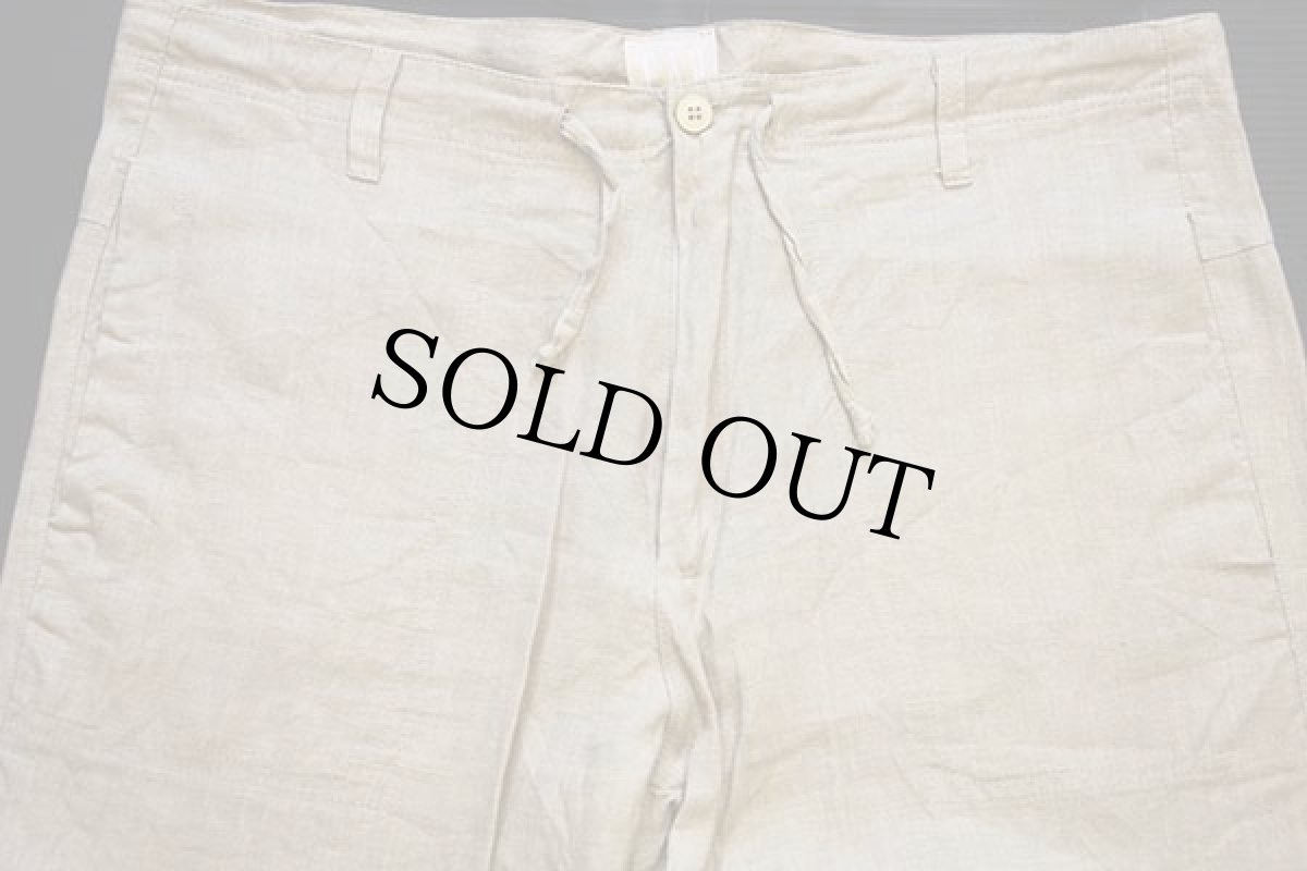 画像4: 90s イタリア製 GAPギャップ ベイカータイプ リネン イージーパンツ ブラウンベージュ XL (4)