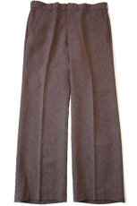 画像2: 80s Levi'sリーバイス ACTION SLACKS STA-PRESTスタプレ フレア スラックス ポリエステルパンツ ココア w34 (2)