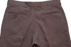 画像5: 80s Levi'sリーバイス ACTION SLACKS STA-PRESTスタプレ フレア スラックス ポリエステルパンツ ココア w34 (5)