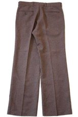 画像3: 80s Levi'sリーバイス ACTION SLACKS STA-PRESTスタプレ フレア スラックス ポリエステルパンツ ココア w34 (3)