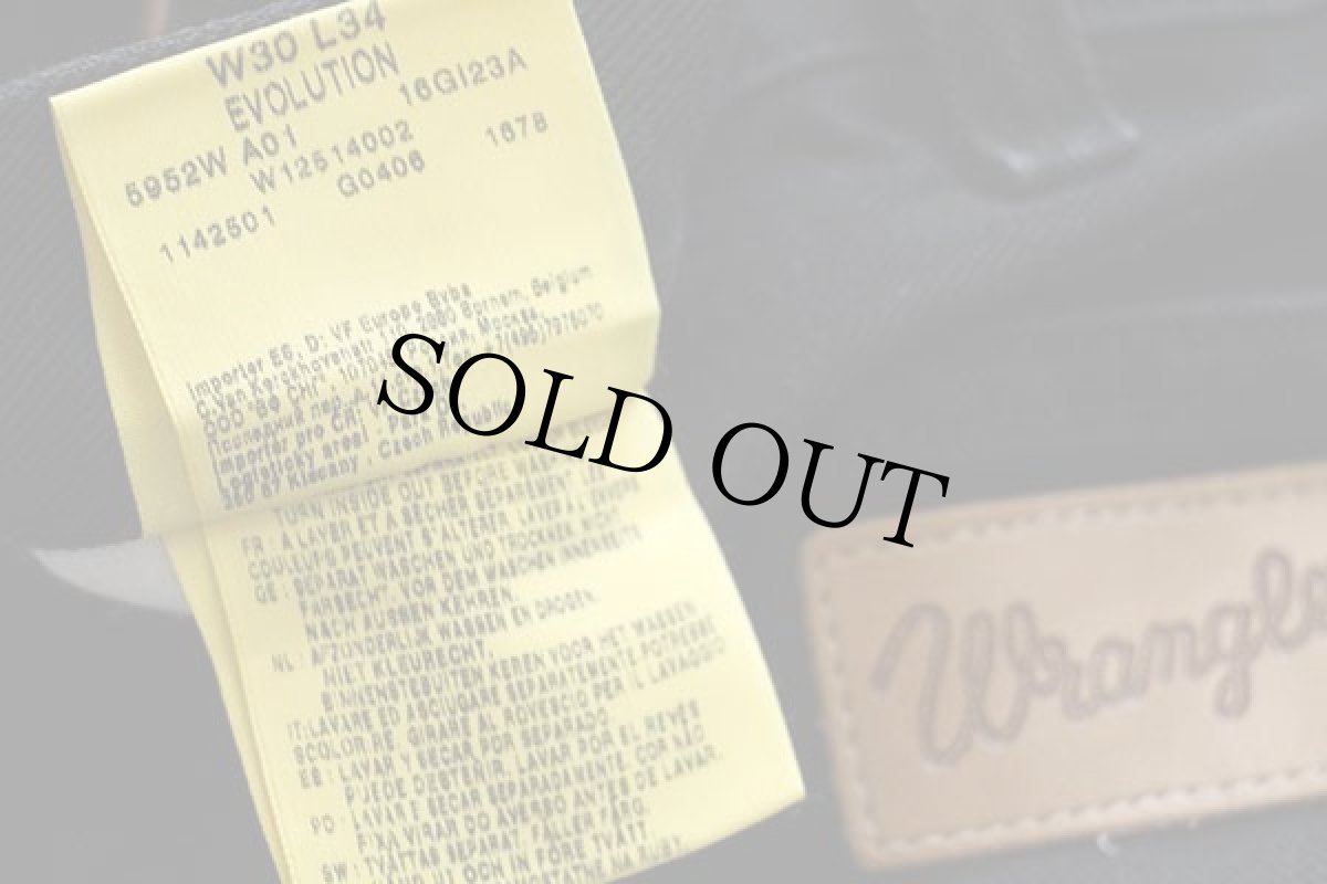 画像6: Wranglerラングラー EVOLUTION フレア ブラック デニムパンツ w30★ユーロ ブーツカット (6)