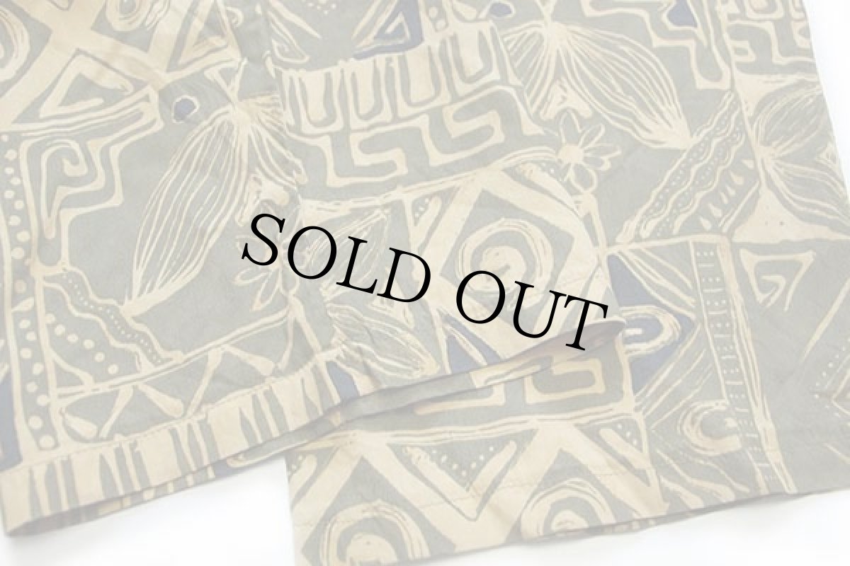 画像7: 80s UNKNOWN ツータック 総柄 レーヨン ワイドパンツ w34 (7)