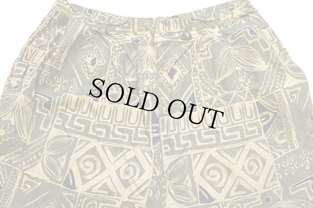 画像4: 80s UNKNOWN ツータック 総柄 レーヨン ワイドパンツ w34 (4)