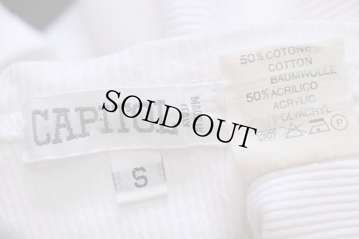 画像4: 90s イタリア製 CAPITOL CIRCUS ニワトリ ドルマンスリーブ リブ編み カットソー 白 (4)