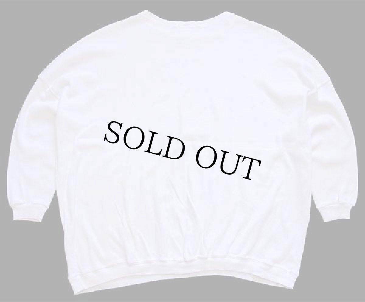 画像2: 90s イタリア製 CAPITOL CIRCUS ニワトリ ドルマンスリーブ リブ編み カットソー 白 (2)