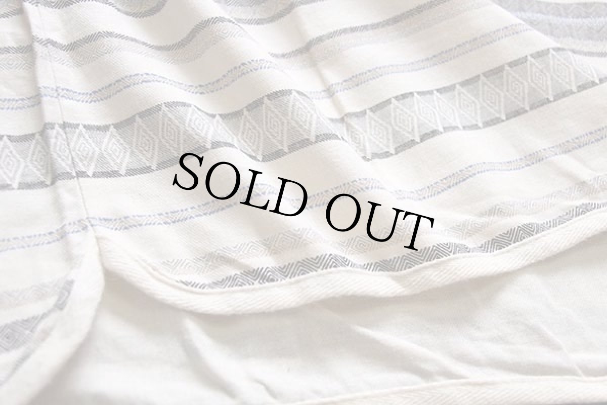 画像5: 90s JOHN BANER ラグ柄 ヘンリーネック コットン カットソー 52/54 (5)