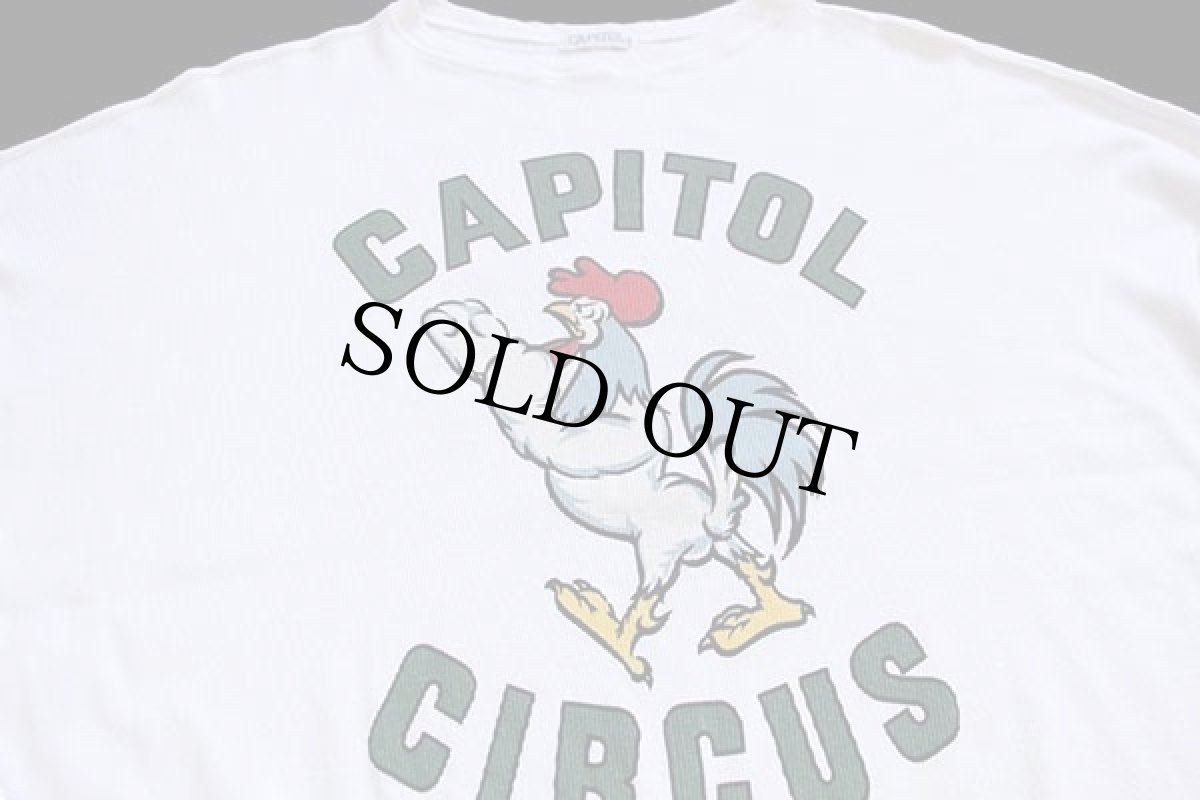 画像3: 90s イタリア製 CAPITOL CIRCUS ニワトリ ドルマンスリーブ リブ編み カットソー 白 (3)