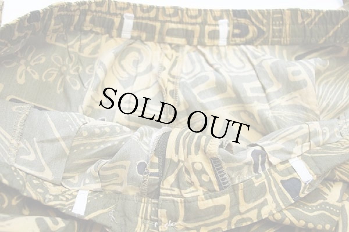 画像6: 80s UNKNOWN ツータック 総柄 レーヨン ワイドパンツ w34 (6)