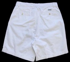 画像2: 90s ポロ ラルフローレン ツータック コットン チノ ショートパンツ 白 33★ショーツ (2)