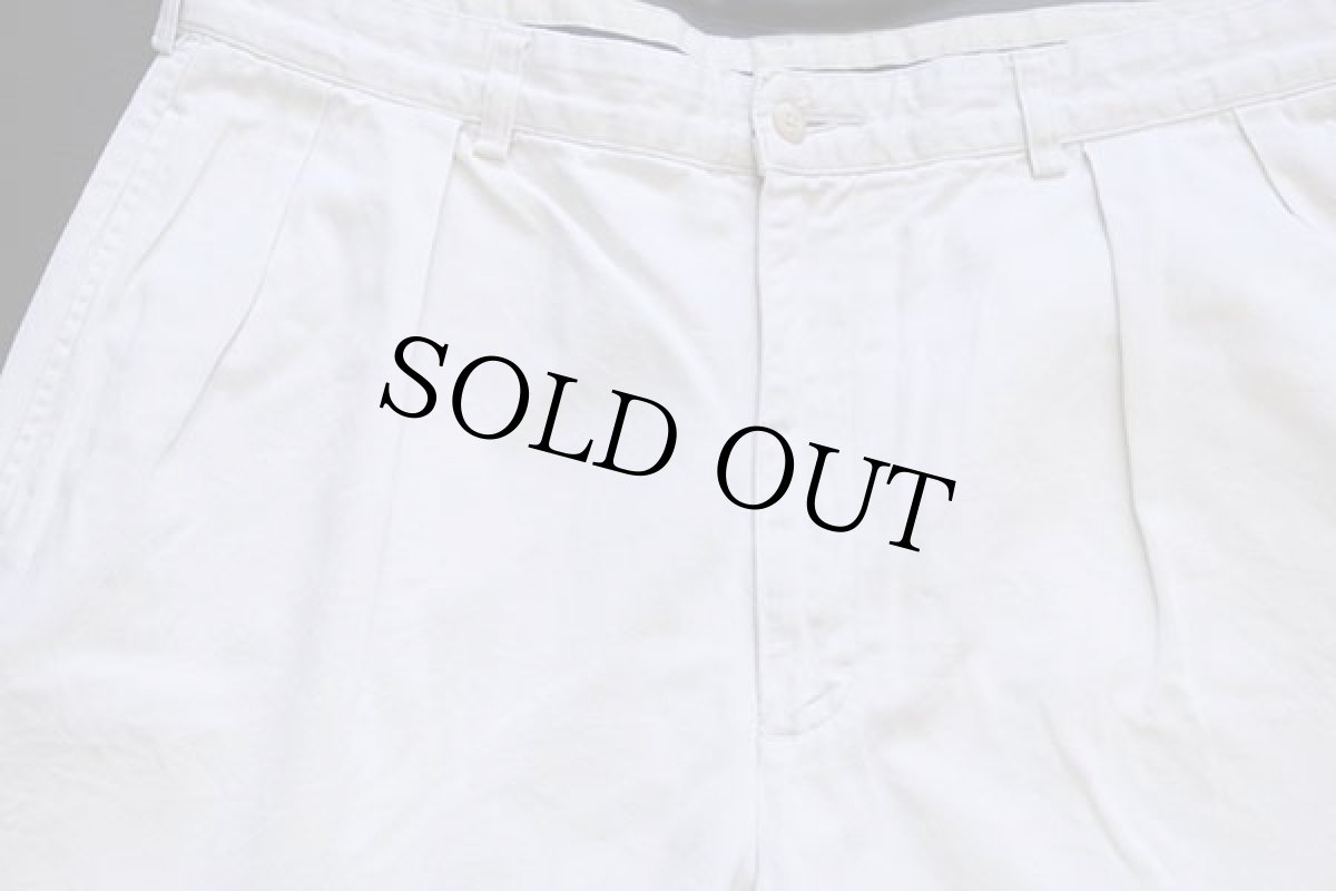 画像3: 90s ポロ ラルフローレン ツータック コットン チノ ショートパンツ アイボリー 36★34 ショーツ (3)