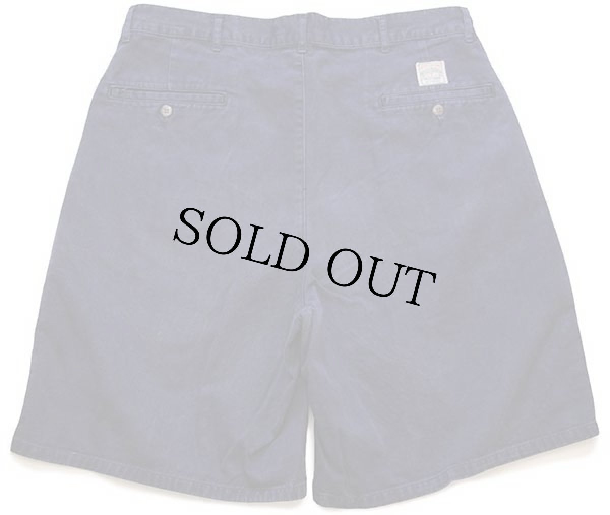 画像2: 90s ポロ ラルフローレン ツータック コットン チノ ショートパンツ ナス紺 34★06 ショーツ (2)