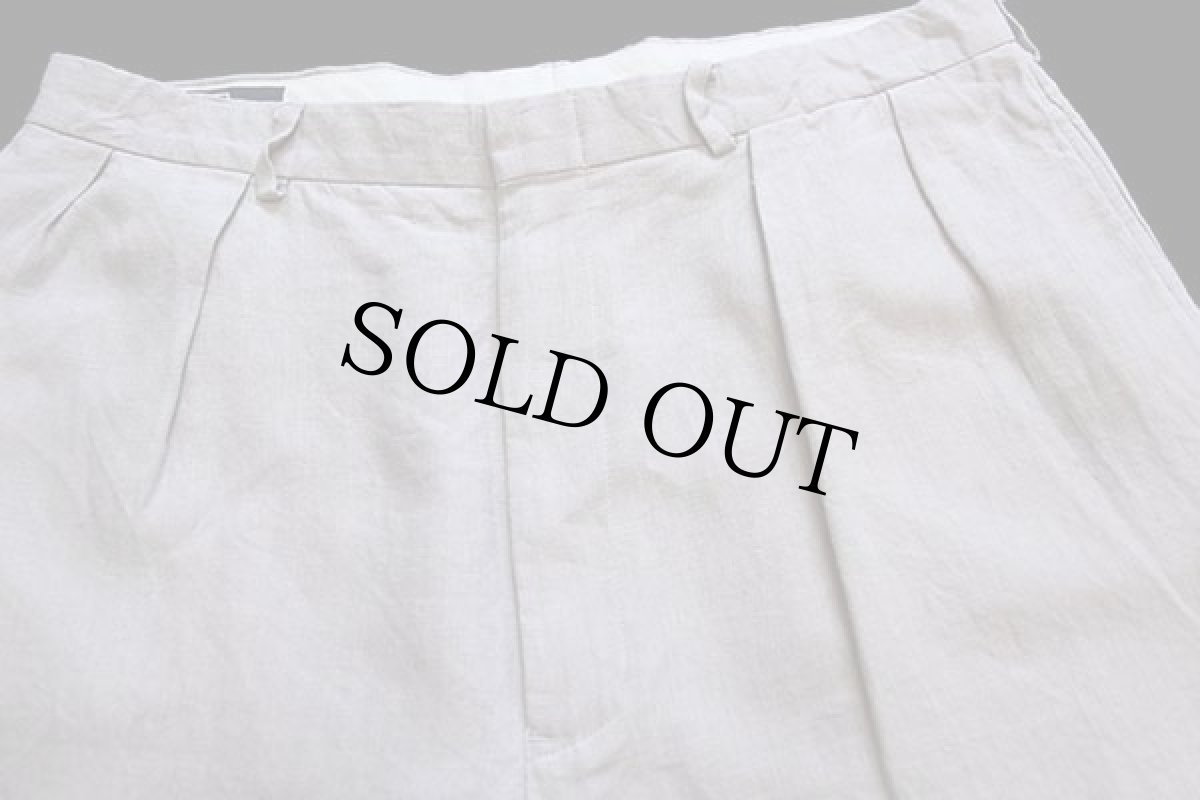 画像3: 90s ポロ ラルフローレン ツータック リネン ショートパンツ ベージュ 36★ショーツ (3)