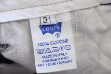 画像5: 90s イタリア製 Levi'sリーバイス ツータック コットン チノ ショートパンツ 紺 31★ショーツ ユーロ (5)