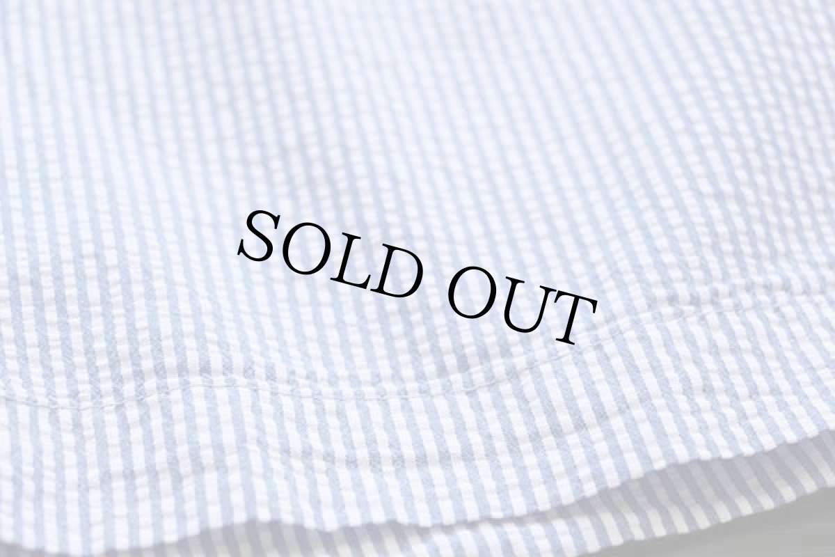 画像6: 90s ポロ ラルフローレン TYLER SHORT ツータック コットン シアサッカー ショートパンツ サックス×ホワイト 33★ショーツ (6)