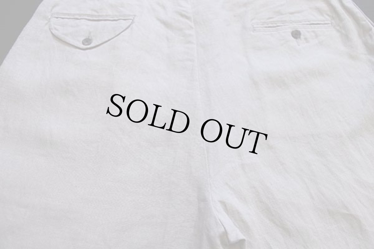 画像4: 90s ポロ ラルフローレン ツータック リネン ショートパンツ ベージュ 36★ショーツ (4)