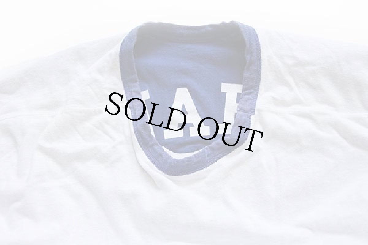 画像9: 70s USA製 Championチャンピオン NAHS コットン リバーシブルTシャツ 青×白 L (9)