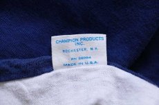 画像6: 70s USA製 Championチャンピオン NAHS コットン リバーシブルTシャツ 青×白 L (6)
