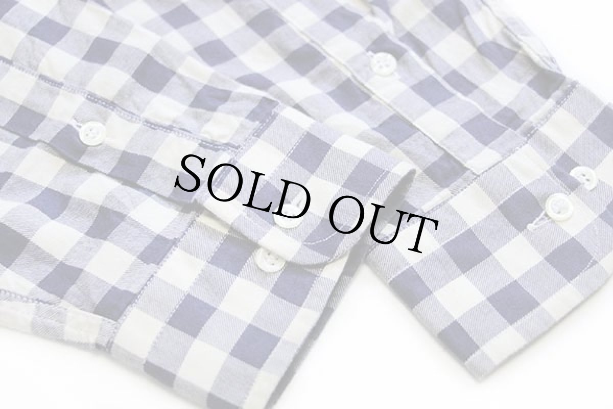 画像6: 90s イタリア製 Blu&King Tom&Jerry トムとジェリー 刺繍 ギンガムチェック ボタンダウン コットンシャツ 青×白 (6)