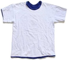 画像3: 70s USA製 Championチャンピオン NAHS コットン リバーシブルTシャツ 青×白 L (3)