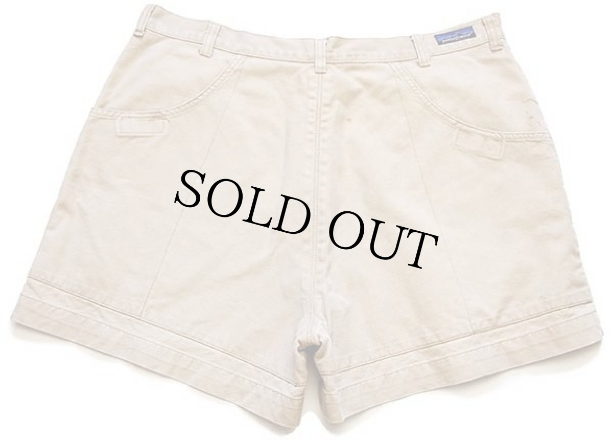 画像2: 80s patagoniaパタゴニア コットン スタンドアップ ショーツ カーキ 38★ショートパンツ (2)